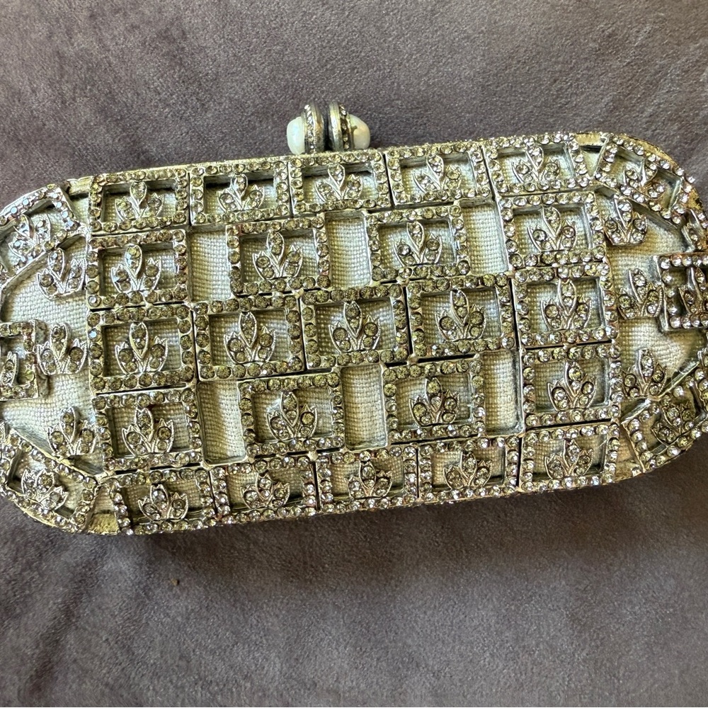 Ralph Lauren Silver Wristlet Clutch with Sleek Design